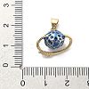 Rack Plating Brass with Cubic Zirconia Pendants KK-Q017-23G-3