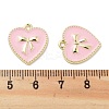 Rack Plating Alloy Enamel Pendants X-PALLOY-F311-09G-3
