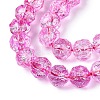 Crackle Transparent Glass Beads Strands GLAA-N063-10mm-12-4