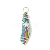 2Pcs Electroplated Natural Quartz Crystal Dyed Copper Wire Wrapped Pendants PALLOY-JF03171-02-3