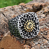 Textured 304 Stainless Steel Finger Rings FS-WG3E048-04-2
