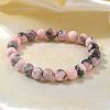 Natural Zebra Jasper Bead Stretch Bracelets BJEW-K212-B-035-6