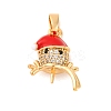 Brass Micro Pave Cubic Zirconia Pendan Bails X-KK-C076-26G-1