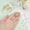 30Pcs 3 Style Brass Cubic Zirconia Stud Earring Findings KK-BBC0012-68-3
