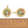 Brass Micro Pave Cubic Zirconia Pendants KK-E108-19G-3