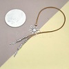 Hollow Flower Bohemian Style Alloy Pendant Camel Faux Suede Cord Lariat Necklaces for Women FS-WGF2926-01-2