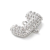 Brass Micro Pave Cubic Zirconia Letter Links KK-I717-04J-P-2