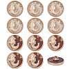 12Pcs 2 Colors Zinc Alloy Resin Shank Buttons BUTT-AR0001-31-1