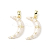 Brass Micro Pave Cubic Zirconia with Enamel Pendants KK-Z134-13G-01-1
