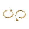 Ion Plating(IP) Bamboo Joint Ring 304 Stainless Steel Stud Earrings EJEW-A081-20G-2