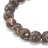4Pcs 4 Size Natural Agate Round Beaded Stretch Bracelets Set BJEW-JB08196-7