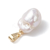 Natural Baroque Pearl Keshi Pearl Pendants PALLOY-JF05003-5