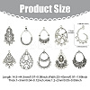 40Pcs 10 Styles Tibetan Style Retro Zinc Alloy Connector Charms FIND-CJ0003-60-2