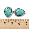 Natural Turquoise Faceted Pendants G-M431-06P-08-3