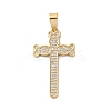 Brass Micro Micro Pave Clear Cubic Zirconia Pendants KK-A212-01D-G-1