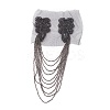 Glass Beaded Hamdmade Fashion Tassel Epaulette LS-AJEW-WH0235-50-1