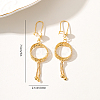 Elegant and Stylish Brass Flat Round Tassel Hoop Earrings IA0853-5