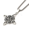 201 Stainless Steel Pendant Necklaces LS-NJEW-G118-02AS-1