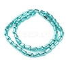 Electroplated Synthetic Non-Magnetic Hematite Beads Strands G-C248-H01-6x12mm-3