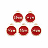 Mother's Day Alloy Enamel Charms ENAM-T016-11G-RS-1
