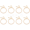   8Pcs Brass Round Snake Chain Bracelet for Men Women BJEW-PH0004-28-5