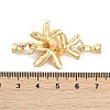 Brass Micro Pave Clear Cubic Zirconia Fold Over Clasps KK-U043-09G-02-3