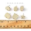 12Pcs 6 Styles Ash Wood Stud Earring Findings EJEW-FS0001-13-5