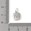 Rack Plating Brass Micro Pave CLear Cubic Zirconia Charms KK-E110-14P-M-3