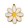 Ion Plating(IP) 304 Stainless Steel Enamel Pendants STAS-Q301-08G-1