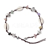 Beach Starfish Turtle Natural & Synthetic Mixed Stone & Natural Cowrie Shell Beaded Anklets AJEW-AN00687-02-2
