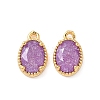 Brass Crushed Ice Cut Cubic Zirconia Pendants X-KK-D024-24E-G-1
