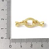 Brass Micro Pave Clear Cubic Zirconia Fold Over Clasps KK-M320-11G-3