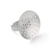 Non-Tarnish 304 Stainless Steel Sieve Ring Settings X-STAS-K278-06B-P-2