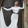 4Pcs 4 Colors Polyester Elastic Corset Belts with Alloy Ring Buckle AJEW-GO0001-40-7