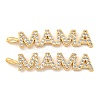 Mother's Day Brass Micro Pave Cubic Zirconia Pendants KK-K378-11G-1