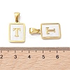 Ion Plating(IP) 304 Stainless Steel Pave Shell Pendants X-STAS-G327-01G-T-3