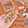   40Pcs 10 Colors Brass Rhinestone Beads KK-PH0006-03-3