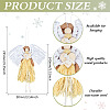 4Pcs Angel Handmade Woven Macrame Cotton Thread Pendant Decorations HJEW-MA00018-2