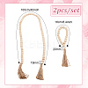 Wood Bead Pendant Decoration AJEW-OC00001-2
