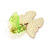 8Pcs 8 Colors Glass Seed Beaded Butterfly & Flower Pendants PALLOY-JF04461-5
