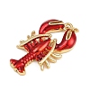 Brass Red Enamel Pendants X-KK-C116-03A-G-2