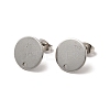 201 Stainless Steel Stud Earring Findings STAS-D244-25P-A-1