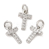 Brass Micro Pave Grade AAA Cubic Zirconia Charms LS-ZIRC-P067-11P-T-NR-1
