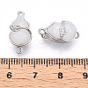 Brass & Handmade Lampwork Box Clasps KK-P291-29P-3