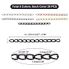 100Pcs 5 Colors 304 Stainless Steel Curb Chains Extender STAS-UN0038-15B-5