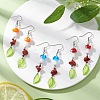 3 Pairs Lampwork Mushroom Dangle Earrings EJEW-JE06714-1