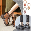 8Pcs 4 Styles Heart with Butterfly Alloy Enamel Shoe Charms HJEW-AB00731-6