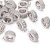 Rack Plating Brass Micro Pave Cubic Zirconia Tube Bails ZIRC-I012-05P-RS-1