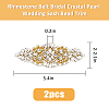 2Pcs Alloy with Rhinestone Sewing Decorate DIY-FH0006-82G-2