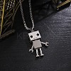 Alloy Robot Pendant 201 Stainless Steel Box Chain Necklaces FS-WG372FC-04-1